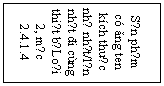 Text Box: Sản phẩm  có ăng ten kích thước nhỏ nhất/lớn nhất đi cùng thiết bị Loại 2, mục 2.4.1.4

