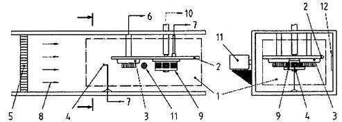 Hình B.1 - Ống dẫn khói - hình chiếu cạnh và mặt cắt ngang của đoạn làm việc