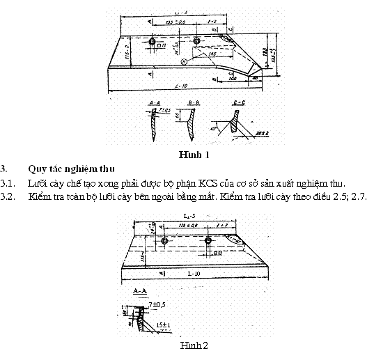 Tiêu chuẩn Việt Nam TCVN 1640:1986 về máy nông nghiệp - lưỡi cày