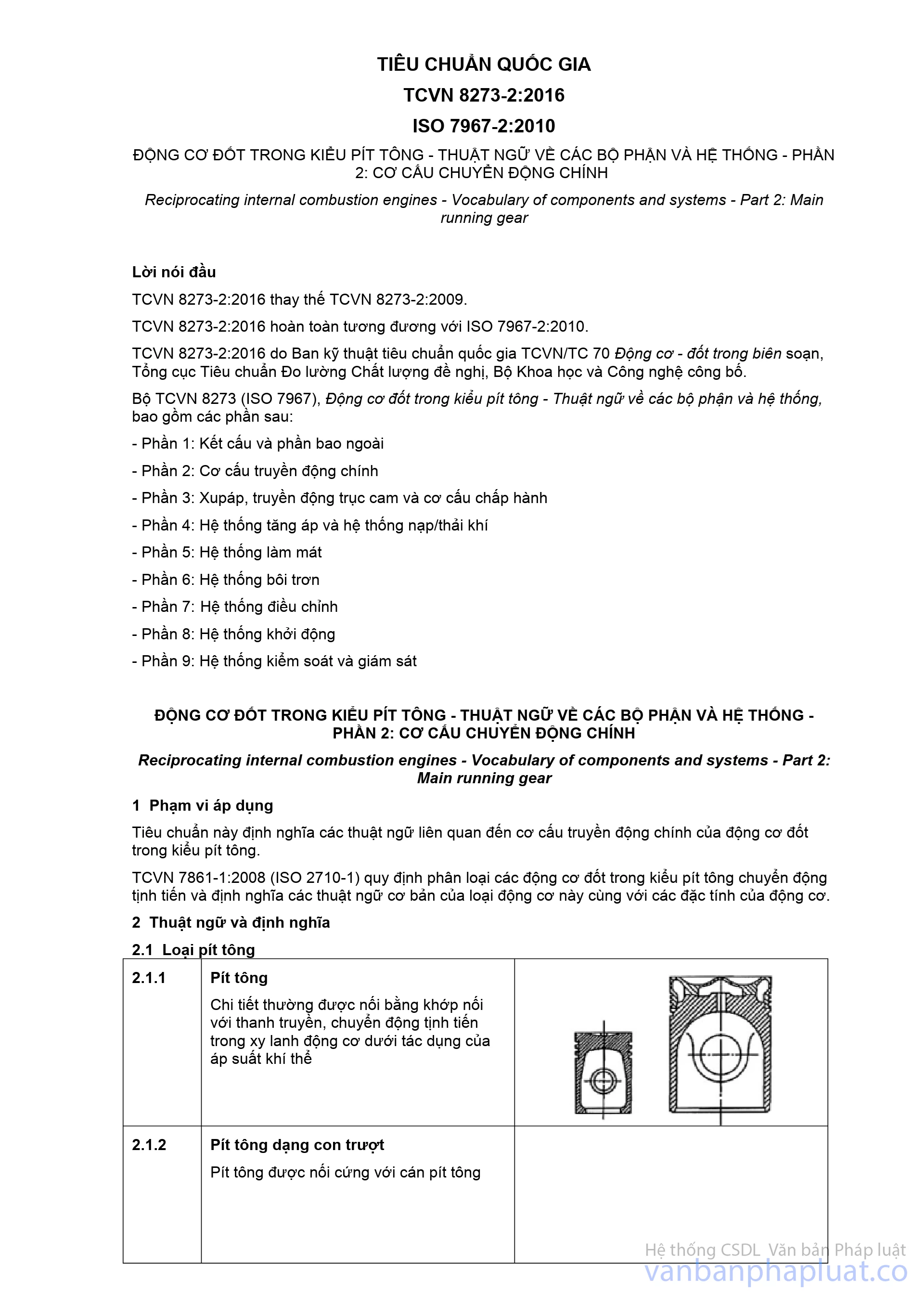 Tiêu Chuẩn Quốc Gia TCVN 8273-2:2016 (ISO 7967-2:2010) Về Động Cơ đốt ...