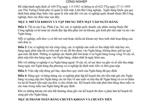 Thông tư liện tịch 05-TT-LB thể lệ quản lý tiền mặt xí nghiệp quốc doanh thuộc Bộ Công nghiệp
