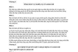 Sắc lệnh 282/SL chế độ báo chí