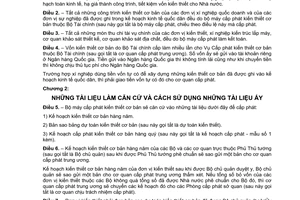 Điều lệ tạm thời cấp phát kiến thiết cơ bản
