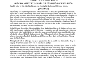 Nghị quyết Công tác khôi phục kinh tế