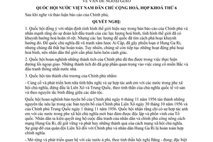 Nghị quyết vấn đề ngoại giao