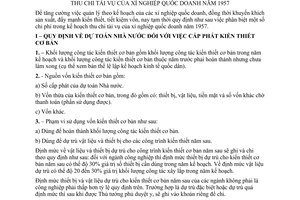 Thông tư 131-TTg quy định tạm thời phân biệt chi phí kế hoạch thu chi tài vụ xí nghiệp quốc doanh năm 1957