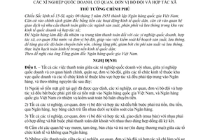 Nghị định 144-TTg quy định nguyên tắc thanh toán các khoản chi thu, giao dịch của các xí nghiệp quốc doanh, cơ quan, đơn vị bộ đội và hợp tác xã