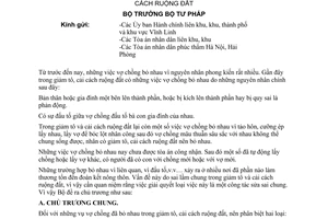 Thông tư 47-VHH-DS giải quyết vụ vợ chồng bỏ nhau trong giảm tô cải cách ruộng đất