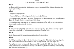 Luật quyền tự do hội họp 1957 101-SL/L.003