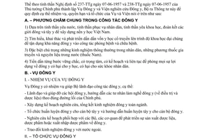 Thông tư 22-BYT-TT thành lập Vụ Đông y Viện nghiên cứu Đông y