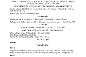 Sắc luật 003/SLT quyền tự do xuất bản