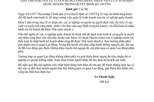 Chỉ thị 4549-TTg giải thích quyền tự tuyển dụng công chức, nhân viên xí nghiệp quốc doanh Quyết định 130/TTg