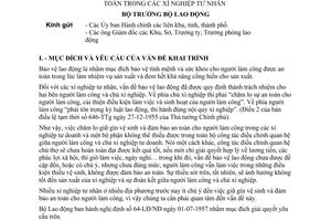 Thông tư 10-LĐ/TT Giải thích hướng dẫn khai trình giữ vệ sinh bảo vệ an toàn xí nghiệp tư nhân