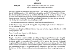 Thông tư 23-DC/TT báo cáo thống kê tình hình đăng ký sinh, tử, kết hôn