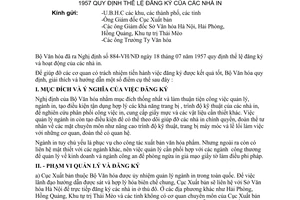 Thông tư 885-VH/TT quy định thể lệ đăng ký nhà in hướng dẫn nghị định 884-VH/NĐ