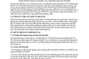 Thông tư 26-NV/TT thi hành sinh hoạt phí cán bộ nhân viên công nhân chọn cử đi học trường chuyên nghiệp