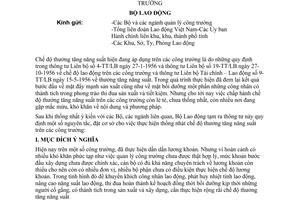 Thông tư 22-LĐTT hướng dẫn thực hiện thưởng tăng năng suất công trường