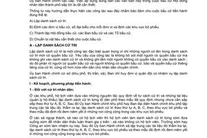 Thông tư 30-TC/TT thể lệ bầu cử thành phố