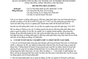 Thông tư 21-LĐ/NC thủ tục điều hòa phân phối nhân công cơ quan lao động Bộ ngành xí nghiệp doanh nghiệp công trường, nông trường, lâm trường