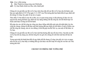 Công văn 6728-PC chế độ công văn, giấy tờ ở các cơ quan