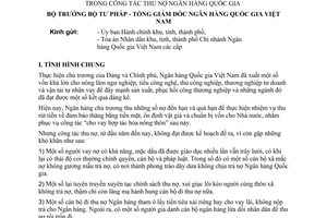 Thông tư liên bộ 01-VHH-DS chủ trương đường lối giải quyết công tác thu nợ Ngân hàng Quốc gia