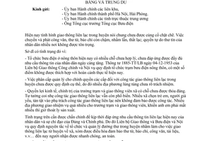 Thông tư 04-TTLB tổ chức đường thư huyện trạm bưu chính xã đồng bằng trung du