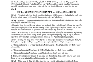 Thông tư 123-LN-KH biện pháp quản lý tiền mặt