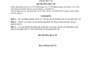 Nghị định 316-YT/NĐ  hai phân viện 4 và 7 vào một, lấy tên là bệnh viện 74 trực thuộc Bộ Y tế