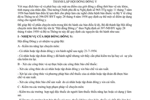 Thông tư 398-TT/ĐY hướng dẫn Nghị định 397-NĐ/ĐY thành lập Hội đồng Đông y