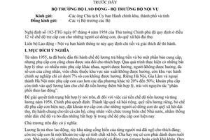 Thông tư 11-TT-LB chế độ trợ cấp con thay chế độ phụ cấp trước đây