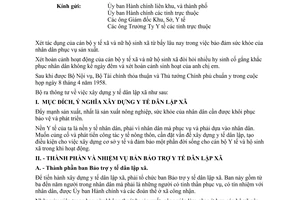 Thông tư 414-YT-TT xây dựng y tế dân lập xã