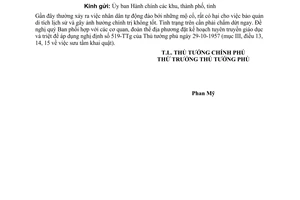 Chỉ thị 1999-VG cấm đào bới mộ cổ