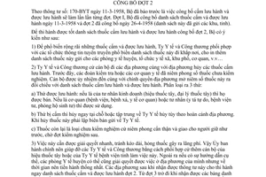 Thông tri 3325-BYT-DC thi hành danh sách thuốc cấm lưu hành và được lưu hành công bố đợt 2