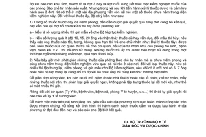 Thông tri 3639-BYT-DC xử lý các thuốc cấm lưu hành và được lưu hành công bố đợt 3 ngày 24 tháng 5 năm 1958