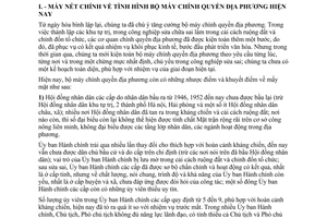 Thông tư 289-TTg kiện toàn chính quyền địa phương