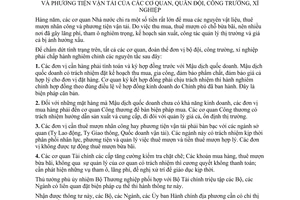 Thông tư 293-TTg quản lý giá mua nguyên vật liệu thuê mượn nhân công phương tiện vận tải cơ quan, quân đội, công trường, xí nghiệp