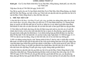 Chỉ thị 85-TB/TS4 trợ cấp tiền tuất gia đình liệt sĩ cán bộ Dân Chính Đảng thoát ly