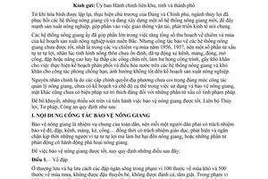 Thông tư 03-LB bảo vệ nông giang