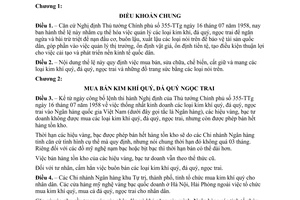 Thể lệ 2154-TL/VB quản lý loại kim khí quý, đá quý, ngọc trai