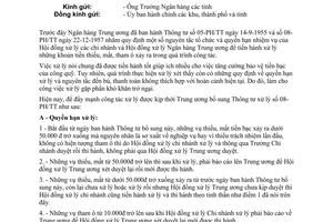 Thông tư 126-VP/PC xử lý khoản tiền thiếu, mất, tham ô