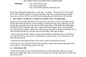 Thông tư liên tịch 75-NV/LB chính sách cán bộ đi học hướng dẫn Nghị định Liên bộ 263-NV/LB