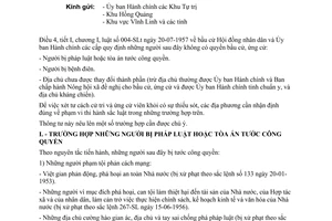 Thông tư 80-TT/LB trường hợp mất quyền bầu cử ứng cử