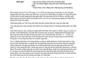 Chỉ thị 223PH/VB hướng dẫn cấp giấy chứng nhận giữ vàng