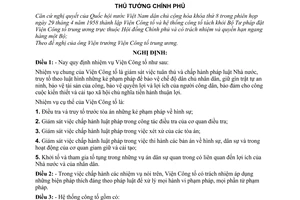 Nghị định 256-TTg quy định nhiệm vụ và tổ chức của Viện Công tố