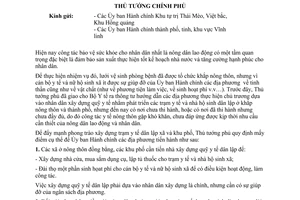 Thông tư 259-TTg xây dựng quỹ y tế dân lập xã