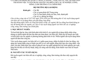 Thông tư 13-LĐ/TT hướng dẫn tuyển dụng vào biên chế xí nghiệp công nông lâm trường Chính phủ