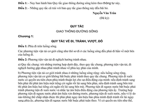 Thông tư liên tịch 85-BGTVT-BD/TTLT quy tắc giao thông đường sông