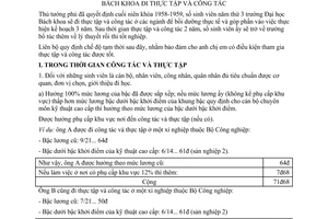Thông tư liên bộ 41-TT/LB quy định chế độ tạm thời sinh viên năm 3 trường Đại học Bách khoa đi thực tập công tác