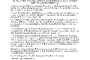 Thông tư liên bộ 46-TT/LB chế độ thực tập sinh lưu học sinh nghiên cứu sinh là cán bộ nhân viên công nhân biên chế được chọn ra nước ngoài học tập