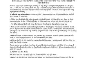 Thông tư 47-TC/ST quy định thu thuế lợi tức doanh nghiệp thuế doanh nghiệp tổ chức hợp tác thủ công nghiệp tiểu thương
